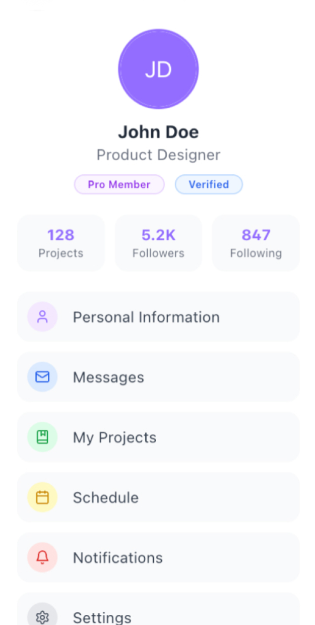 Interface preview
